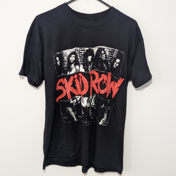 Vintage 80's SKID ROW ROCK Concert T Shirt Size Large SSI Tag - Picture 1 of 8